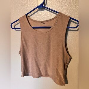 Beyond Yoga Taupe Crop Tank Top